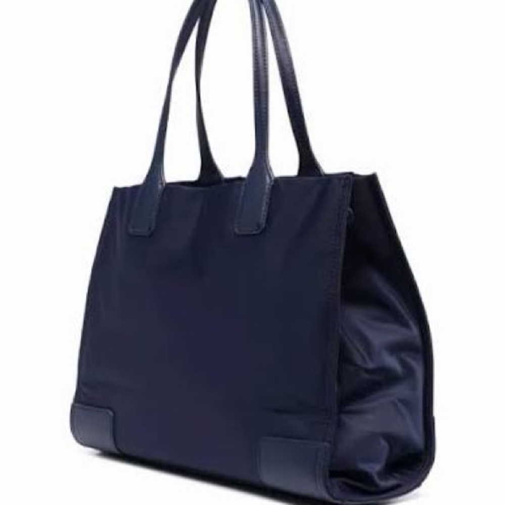 Tory Burch Dark Blue ELLA Tote with Logo - Picture 2 of 13